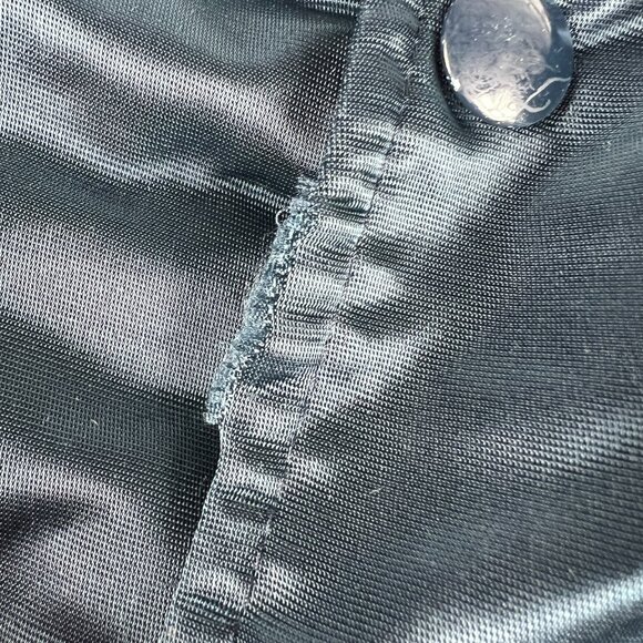 VTG 90 Chalk Line Chicago Bears Satin Jacket Extra Large Blue Snap Button Bomber - Picture 2 of 15